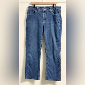 Lee Riders Medium Blue Straight Leg Jeans Size 16M Classic 5-Pocket
